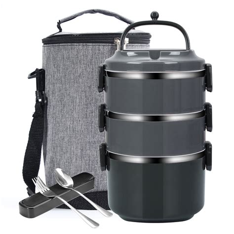 3 tier multifunctional electric stainless steel lunch box|ecolunchox stacking lunch box.